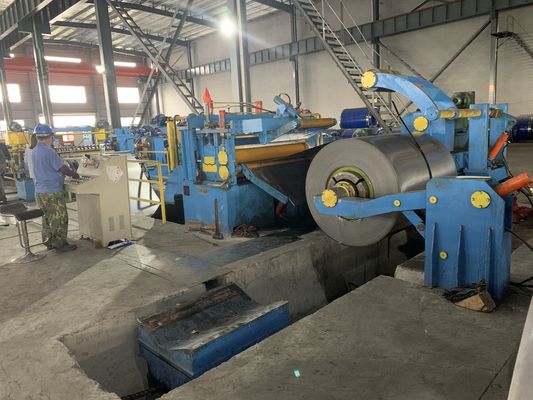 1500mm Steel Strip Slitting Machine , High Speed Precision Slitting Line